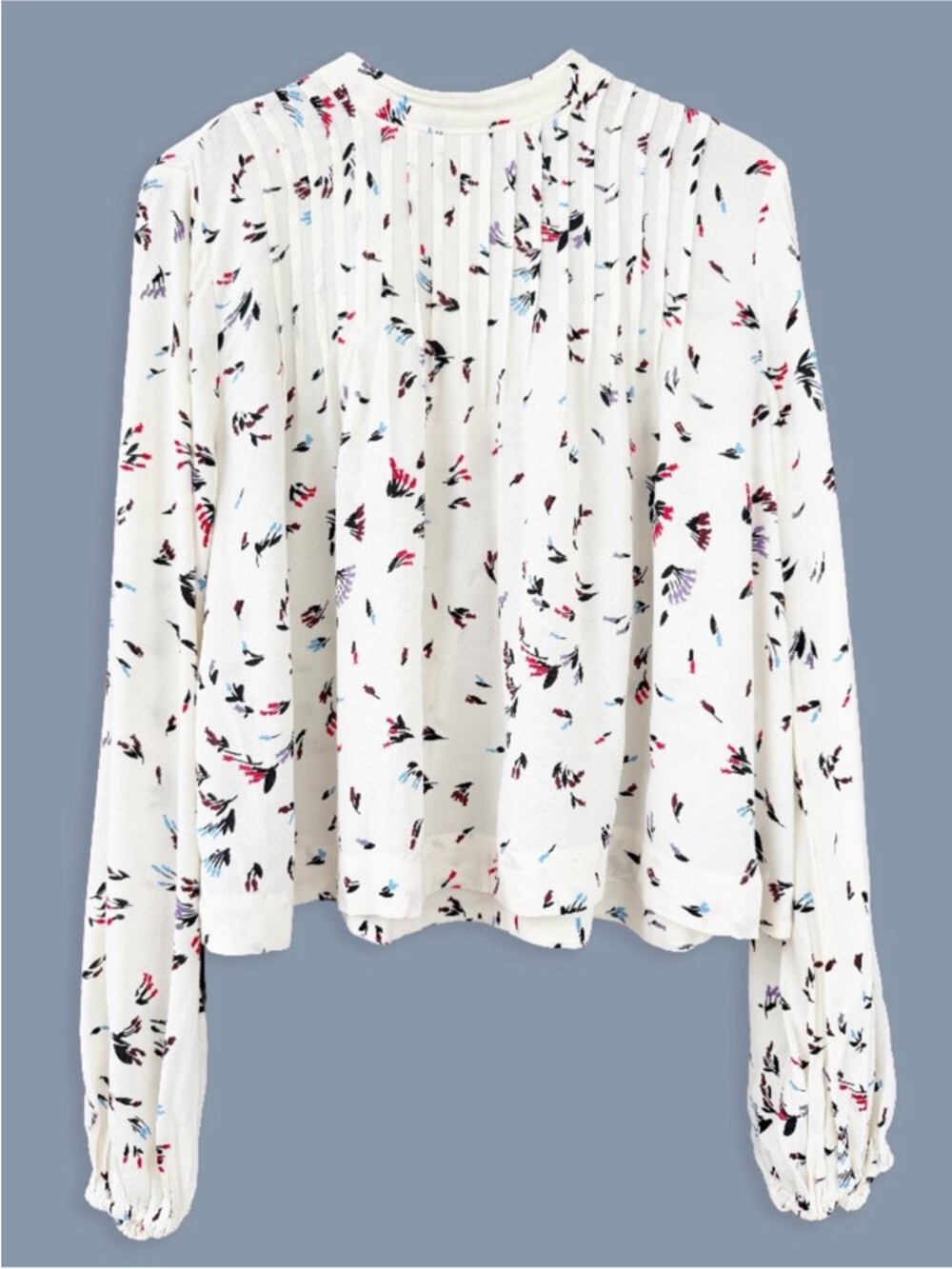 Ganni Pleated Georgette Blouse
